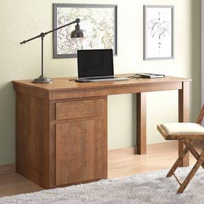 Study Table Design Bradbury Solid Wood Study Table in Amber Walnut Finish