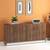 Alex 18 pair shoe cabinet classic walnut lp