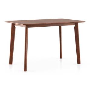 Diningtable Core Engineered Wood Slash Rubber Wood Design Augusta 4 Seater Dining Table in Dark Walnut Finish