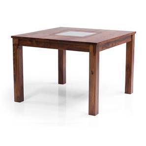 Square Table Design Brighton 4 Seater Dining Table in Teak Finish