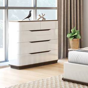Deals On Chest Of Drawers Design Baltoro Engineered Wood Chest of 5 Drawers in White Finish