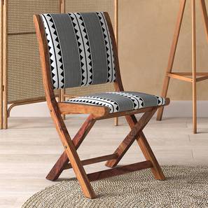 Bellucci folding chair teak color black white lp