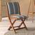 Bellucci folding chair teak color black white lp