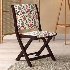 Bellucci folding chair mahogany color beige floral lp