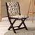Bellucci folding chair mahogany color beige floral lp