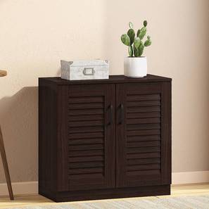 Entryway In Gandipet Design Bennis Engineered Wood Shoe Rack in Dark Walnut Finish