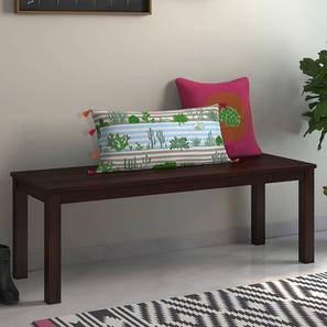 Benches Design Capra Solid Wood Dining Bench in Mahogany Finish