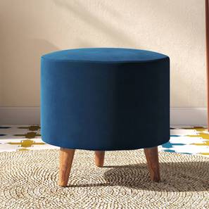 Ottomans Design Collie Footstool (Blue Velvet)