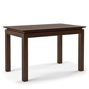 Diningtable Core Engineered Wood Slash Rubber Wood Design Diner 4 Seater Dining Table in Dark Walnut Finish