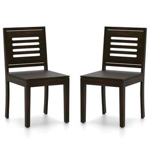 High Back Slash Mid Back Dining Chairs Sw Core Design Capra Solid Wood Dining Chair set of 2 in Mahogany Finish