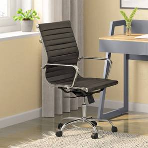 Ergonomic Study Chairs In Sangareddy Design Charles Leatherette Study Chair in Black Colour