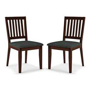 Dining Chairs Design Diner Solid Wood Dining Chair set of 2 in Dark Walnut Finish