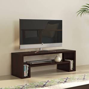 Tv Units In North Goa Design Euler Solid Wood Free Standing TV Unit in Mahogany Finish