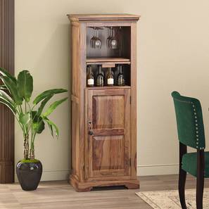 Bar Units Core Sw Design Mateo Solid Wood Bar Cabinet in Teak Finish