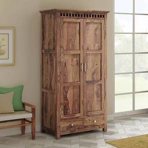 Oasis Wardrobe Hp Lp Design Fidora Solid Wood 2 Door Wardrobe in Teak Finish
