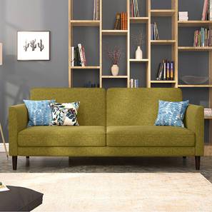 Fabric Sofa Cum Bed Design Felicity 3 Seater Click Clack Sofa cum Bed In Olive Green Colour