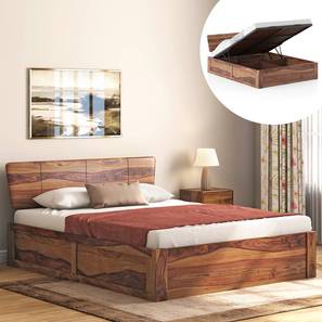 urban ladder Marieta Solid Wood King Size Bed with Hydraulic Storage Bed in Teak Finish-picture-20