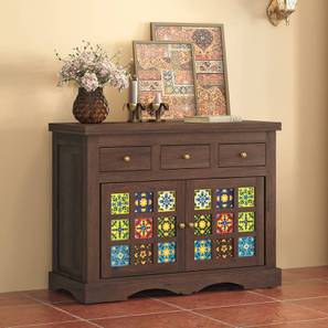 Dining Room New Arrivals Design Azul Solid Wood Sideboard in Brushed Walnut Finish