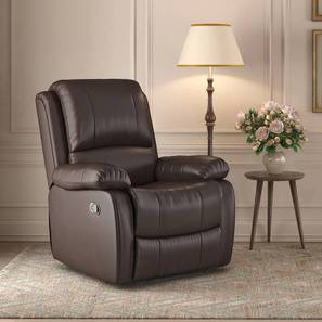 Recliners Design Lebowski One Seater Manual Leatherette Recliner in Espresso
