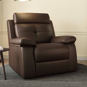 Single Seater Sofa Design Raphael One Seater Manual Leatherette Recliner in Two Tone Tan