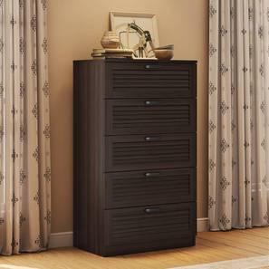 Chest Of Drawers Design Bennis Engineered Wood Chest of 5 Drawers in Dark Walnut Finish