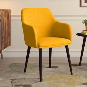 Bestsellers 2025 In Vadodara Design Owen Lounge Chair in Matte Mustard Yellow Fabric