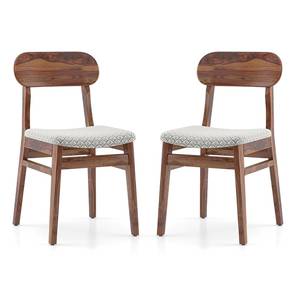 Mid Back Dining Chairs Sw Upholstered Seat Design Vivien Solid Wood Dining Chair set of 2 in Teak Finish