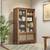 Fujiwara bookshelf display cabinet finish amber walnut lp