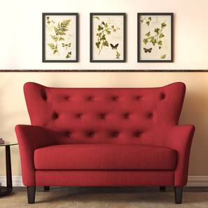 Loveseats Design Frida 2 Seater Fabric Loveseat in Salsa Red