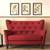 Frida 2 fabric loveseat in salsa red colour lp