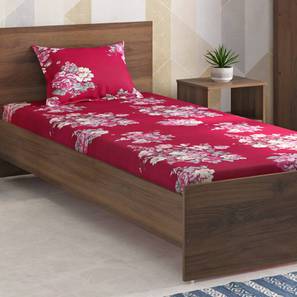 Vibrantbedsheets Design Sophia Magenta Floral 144 TC Poly Cotton Single Size Bedsheet