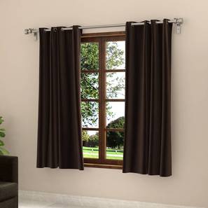 Dawn Brown Polyester Room Darkening Window Curtain