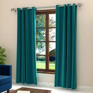 Dawn Turquoise Polyester Room Darkening Door Curtain