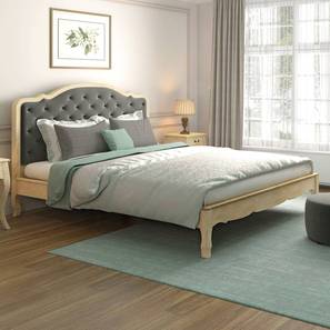 Aara Craft Helena Design Helena Solid Wood King Size Upholstered Bed in Finish
