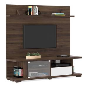 Tv Cum Display Unit Design Iwaki Engineered Wood Swivel TV Unit (Large Size, Floor Standing Unit, Columbian Walnut Finish)