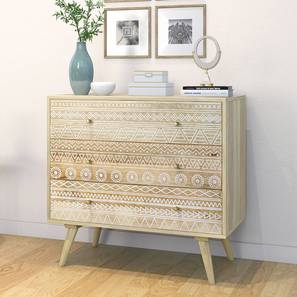 Chest Of Drawers Diff Sw Design Ivara Solid Wood Chest of 3 Drawers in Natural Finish