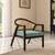 Hayworh lounge chair finish american walnut dusty turquoise velvet lp