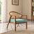 Hayworh lounge chair finish teak dusty turquoise velvet lp