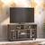 Ian open tv unit with castor wheel classic walnut lp