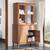 Malabar tall crockery unit amber walnut lp