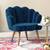 Korine chair teak blue velvet lp