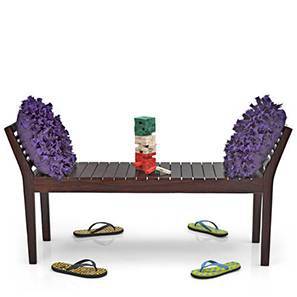 Benches In Mumbai Design Latt Solid Wood Bench in Mahogany