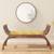 Magnolia bench finish  teak   fabric  f 31 ic lp