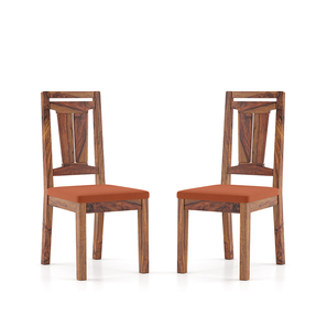 High Back Slash Mid Back Dining Chairs Sw Core Design Martha Solid Wood Dining Chair set of 2 in Teak Finish