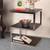 Maude side table ss polish walnut lp