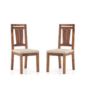 Dining Chairs Design Martha Solid Wood Dining Chair set of 2 in Teak Finish