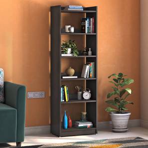 Bookshelf Design Megan Engineered Wood Bookshelf in Dark Wenge Finish