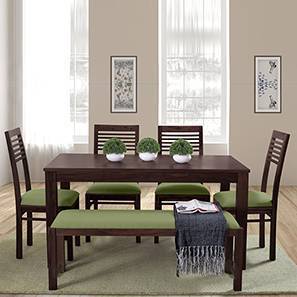 Dining Bench In Jaipur Design Oribi Solid Wood Dining Bench in Mahogany Finish