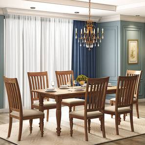Aara Craft Dining Tables And Chairs Design Tuscany 6 Seater Dining Table in Natural Teak Finish