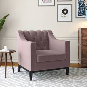 Othello Lounge Chair in Lilac Pink Velvet Colour-image-2
